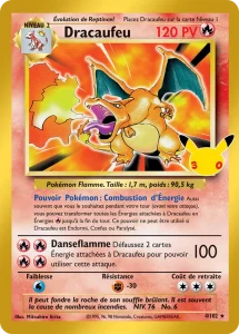 Carte Pokémon Dracaufeu 4/102 du set 30e Anniversaire