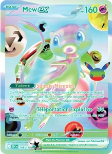 Carte Pokémon Mew-ex 158/128 du set 30e Anniversaire