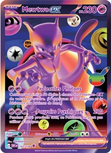 Carte Pokémon Mewtwo-ex 157/128 du set 30e Anniversaire